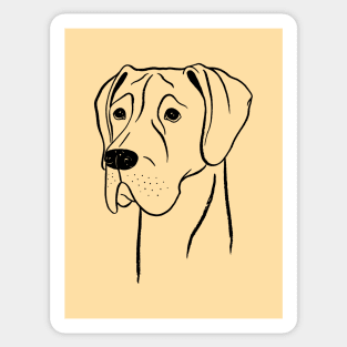 Great Dane (Fawn and Black) Sticker